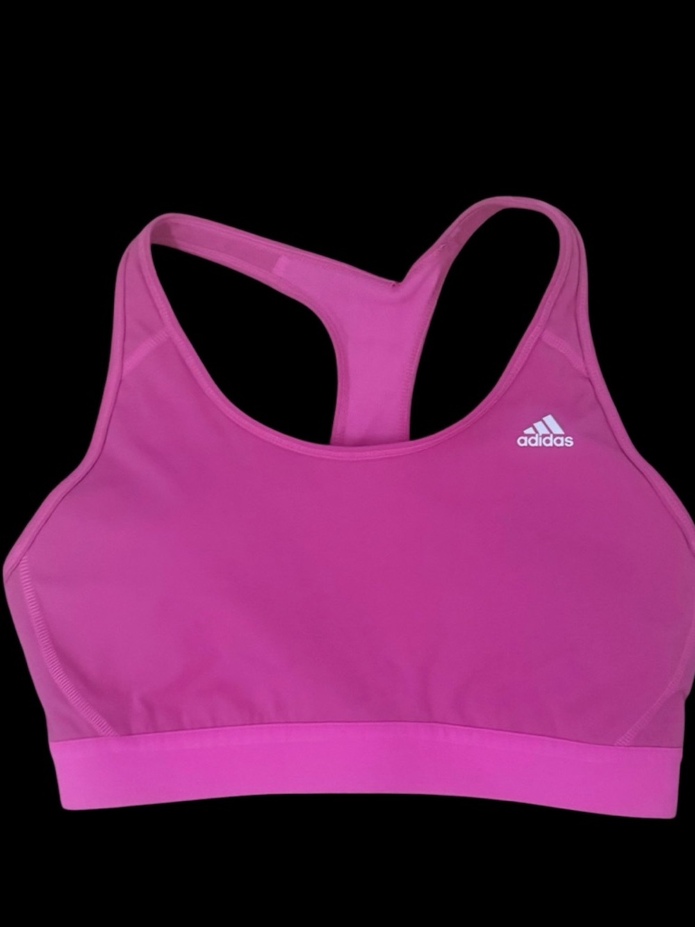 adidas Bright Pink Racerback Performance Sports Bra